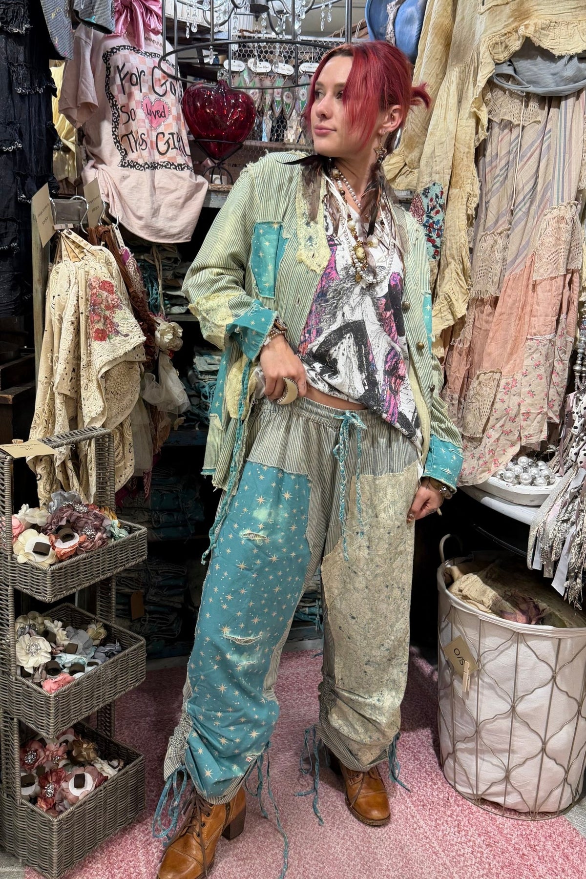 Faded Grace Button Down Top - Boho Wanderlust Boutique A Rare Bird Shop