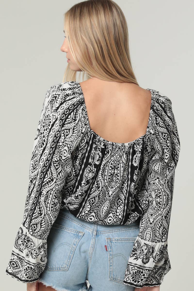 Fall Swing Bell Sleeve Top - ivyandlavyboutique ANGIE