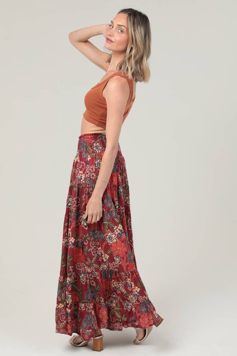 Fall Swing Floral Maxi Skirt - ivyandlavyboutique ANGIE