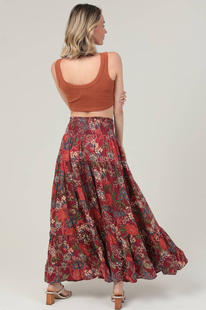 Fall Swing Floral Maxi Skirt - ivyandlavyboutique ANGIE