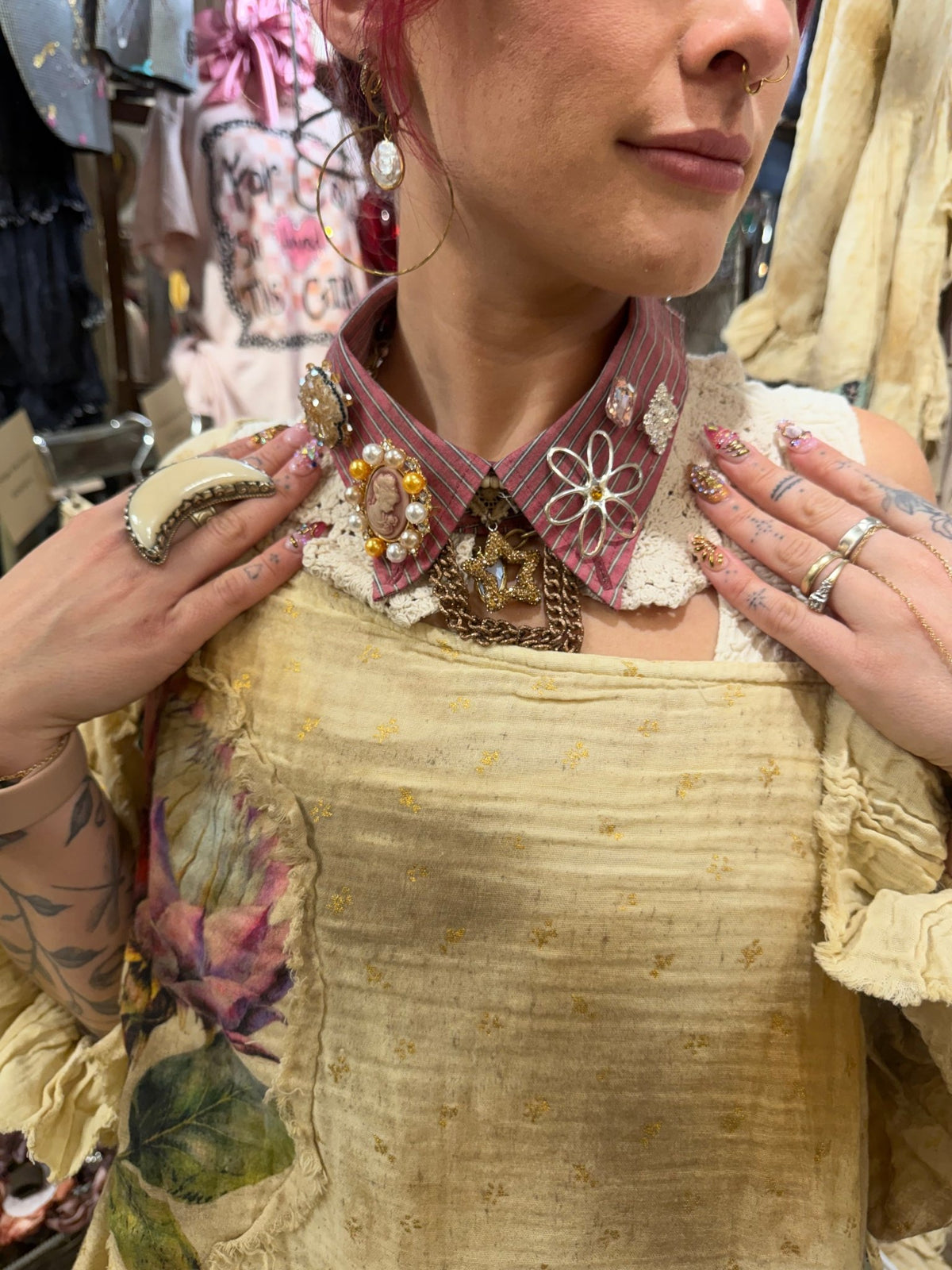 Fancy Collar Necklace - Boho Wanderlust Boutique A Rare Bird Shop