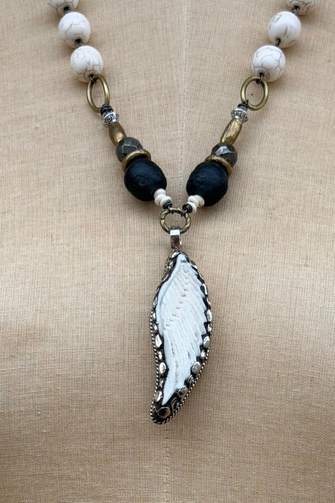 Feather Charm Handmade Necklace - ivyandlavyboutique ivyandlavyboutique