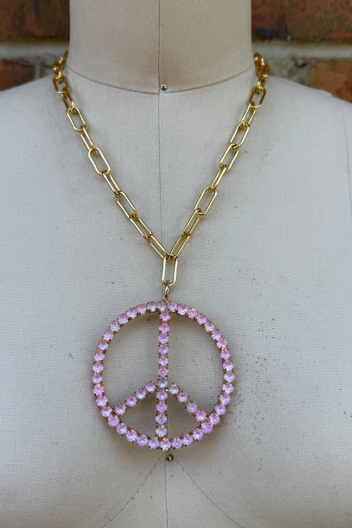 Final Sale - Peace in Pink Gems Necklace - ivyandlavyboutique ivyandlavyboutique