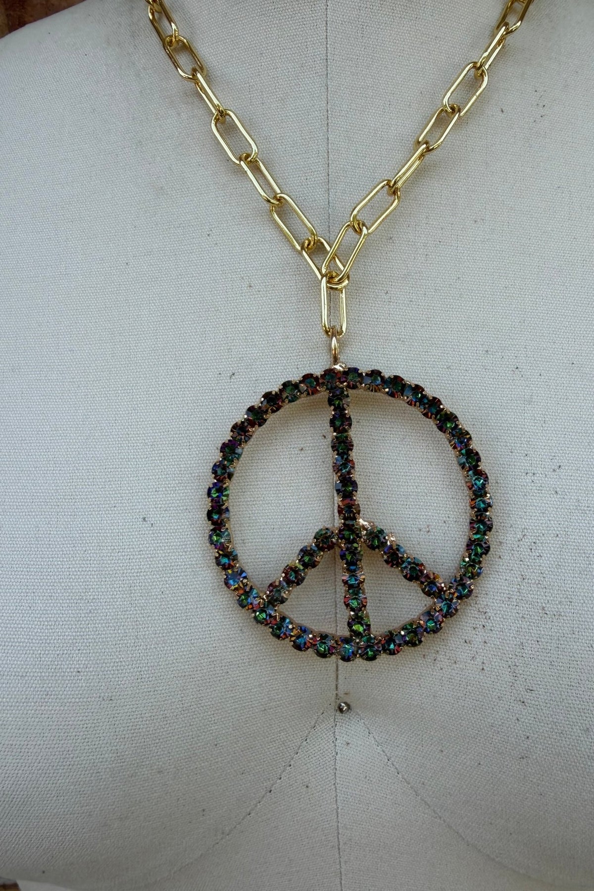 Final Sale - Peace in Rainbow Gems - ivyandlavyboutique ivyandlavyboutique