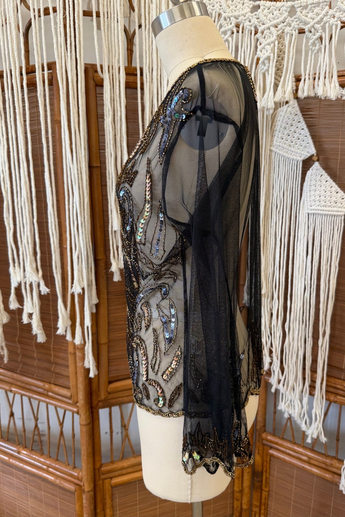 FINAL SALE Sheer Jeweled Layering Top - ivyandlavyboutique LA Skirts