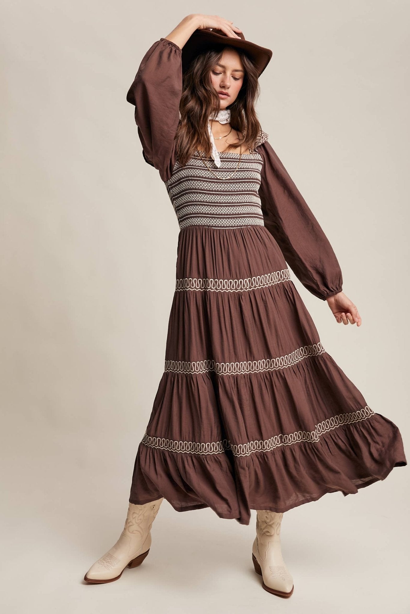 Final Sale - Smocked Western - Inspired Maxi Dress - ivyandlavyboutique Listicle