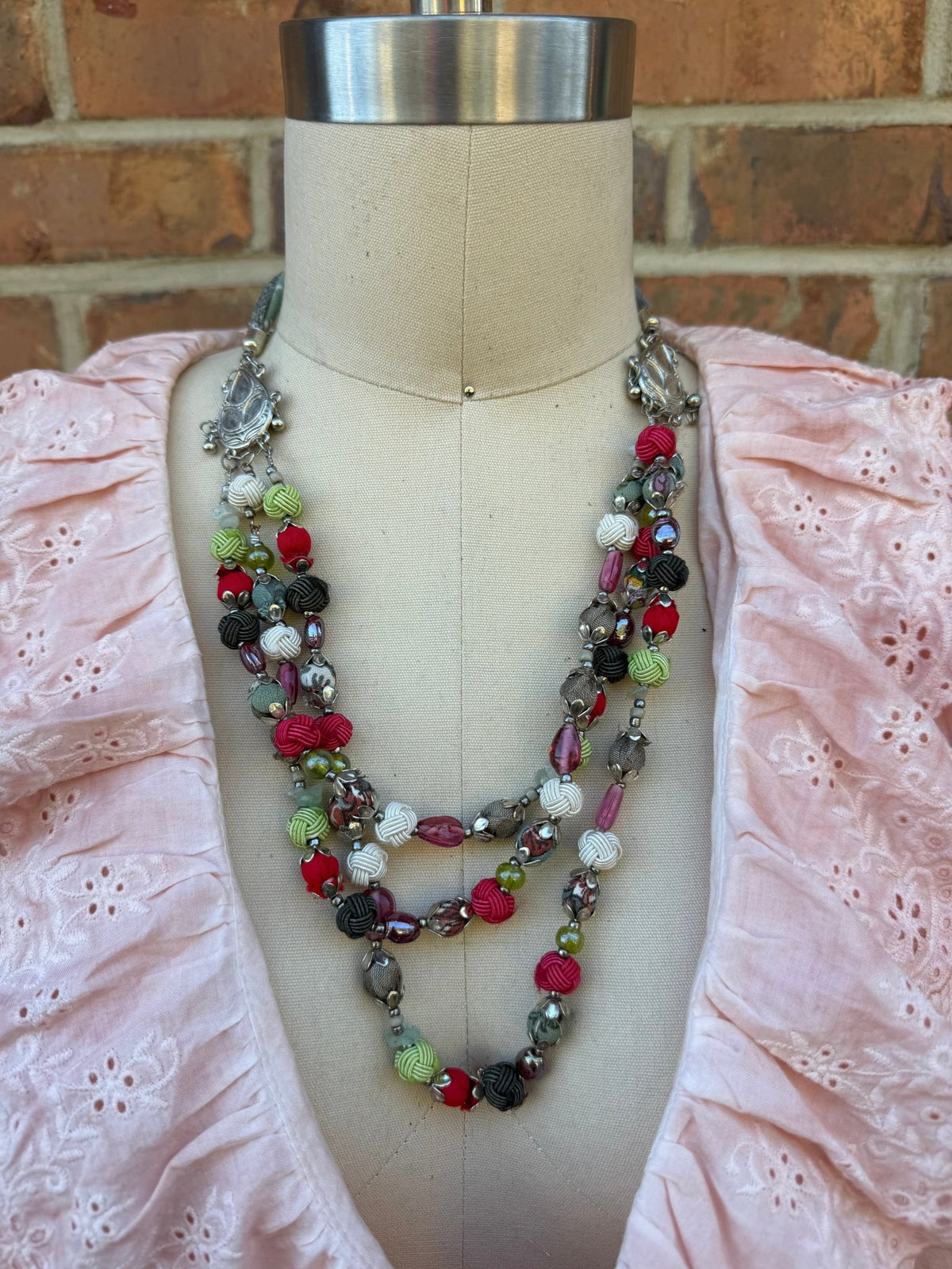Final Sale - Tiered Knotted Ball Necklace - ivyandlavyboutique Ordinary Mary