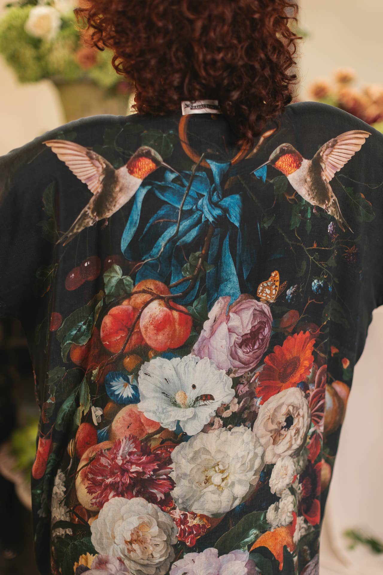 Flight of Fancy Opera Duster Kimono Robe Hummingbird Print - ivyandlavyboutique Market of Stars