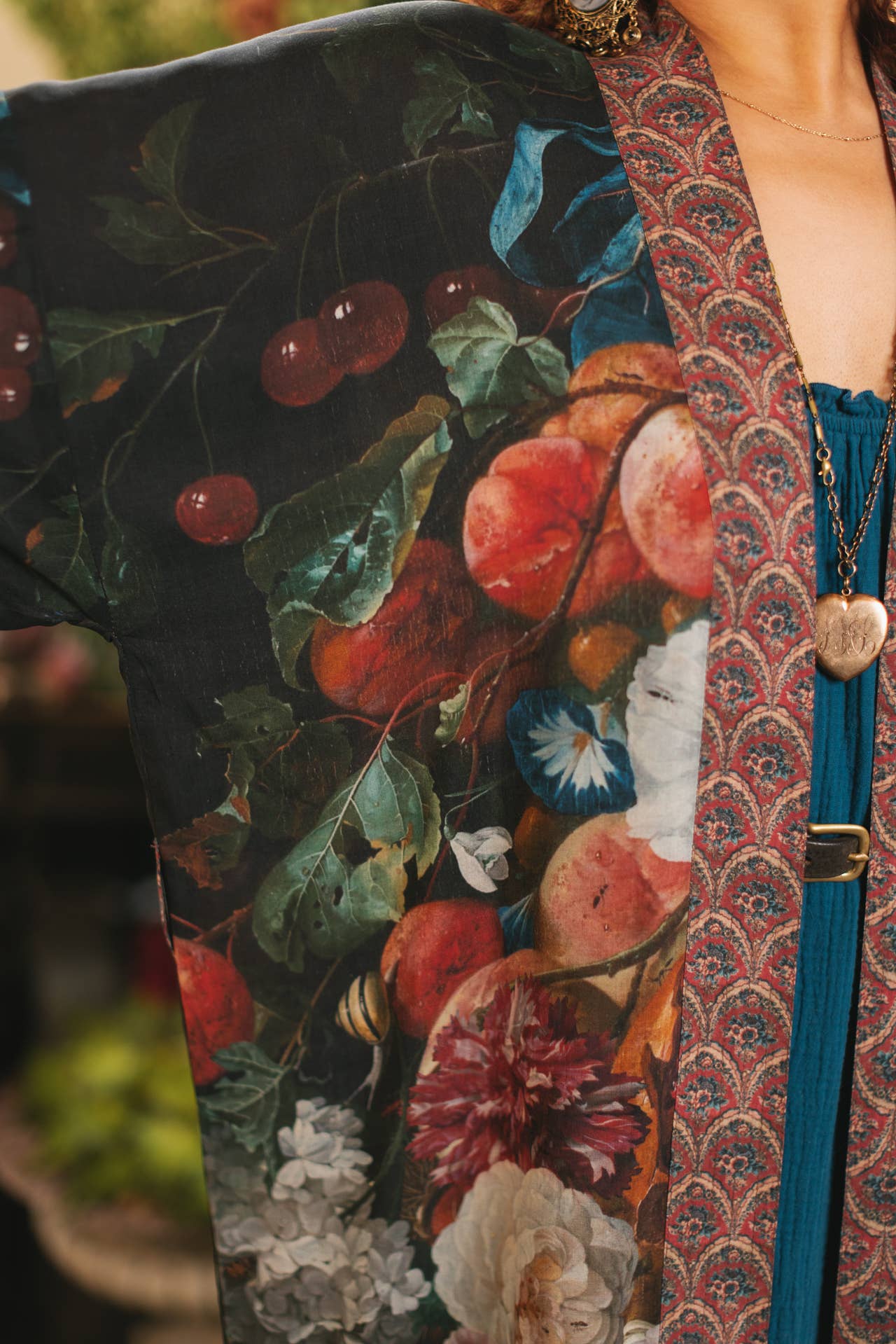 Flight of Fancy Opera Duster Kimono Robe Hummingbird Print - ivyandlavyboutique Market of Stars