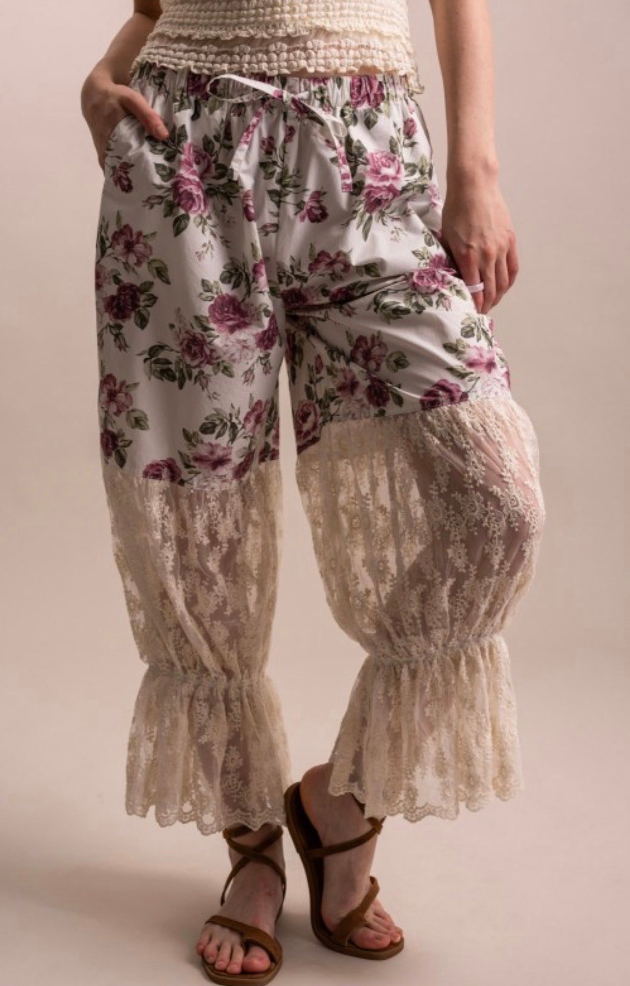 Floral Dreams Sheer Bottom Bloomers - ivyandlavyboutique Blue Velvet