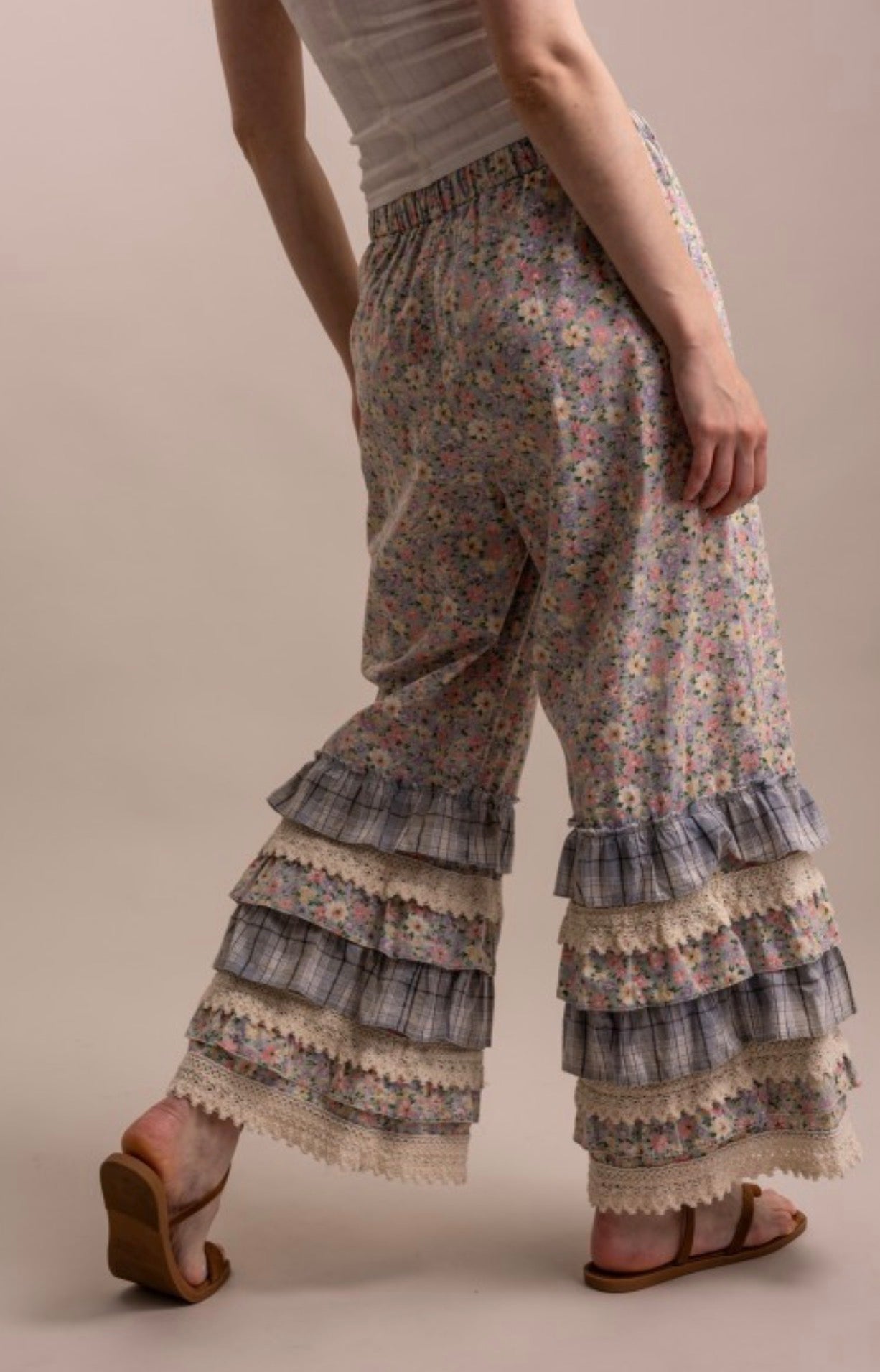 Flower Power Printed Bloomers in Blue - ivyandlavyboutique Blue Velvet