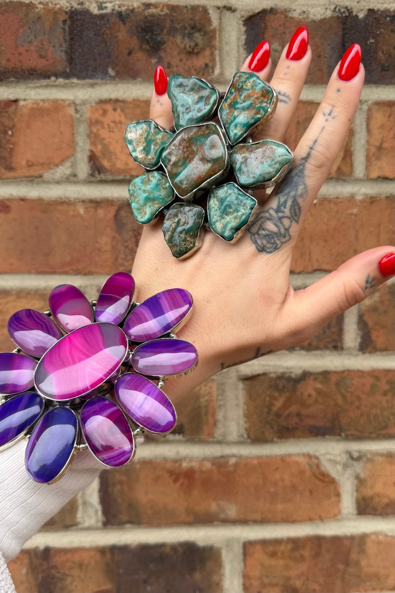 Flowers in the Field Turquoise Ring - ivyandlavyboutique ivyandlavyboutique