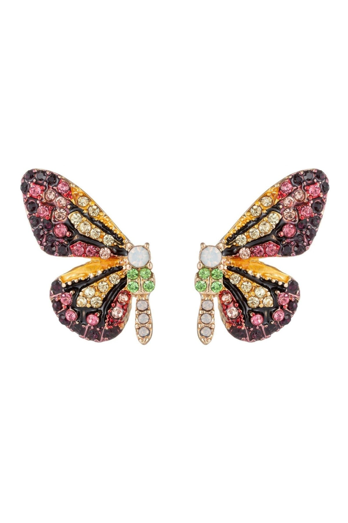 Flutter Earrings - Gold/Purple - Boho Wanderlust Boutique Eye Candy Los Angeles