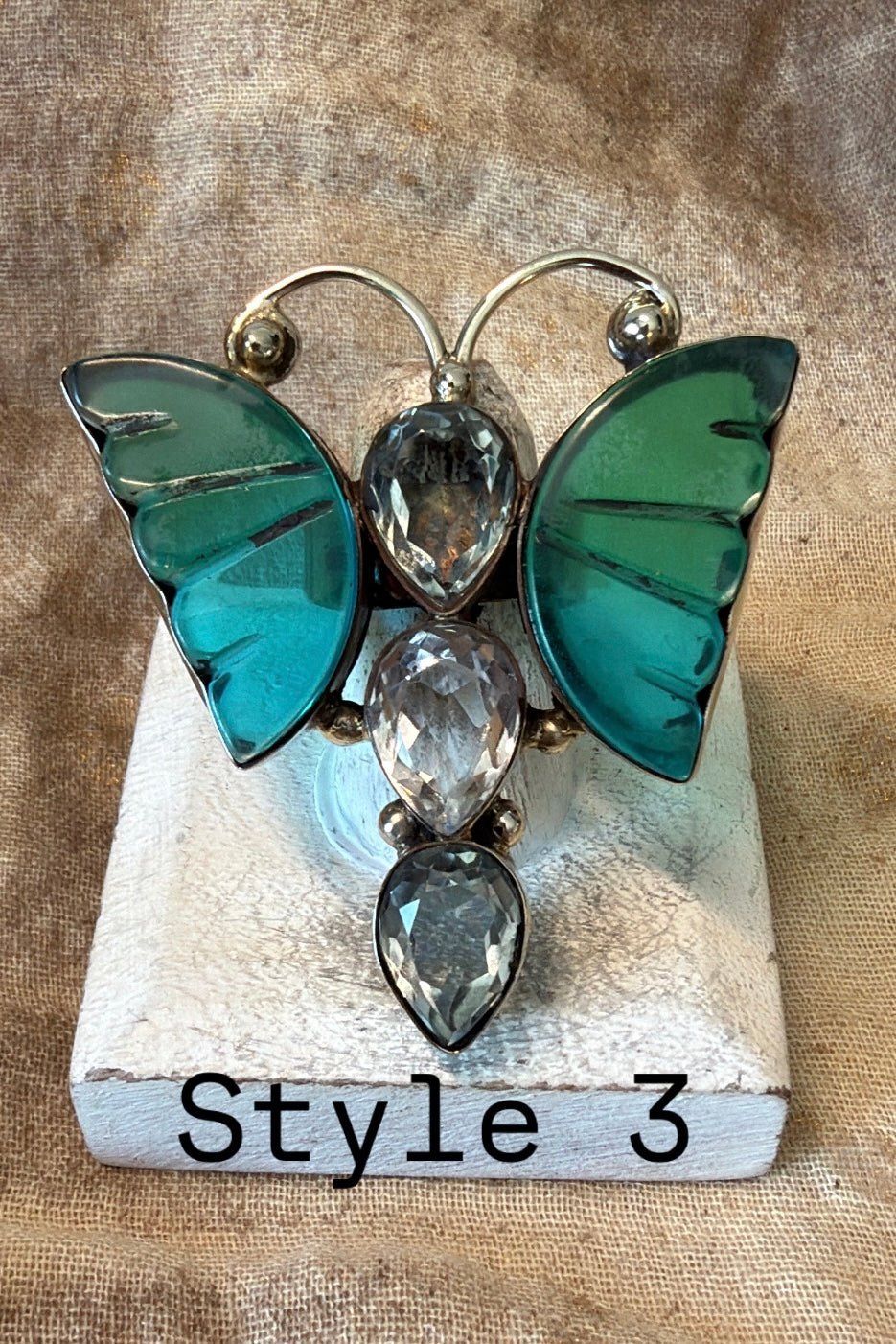 Flutterby With Genstones Ring - Boho Wanderlust Boutique Boho Wanderlust Boutique