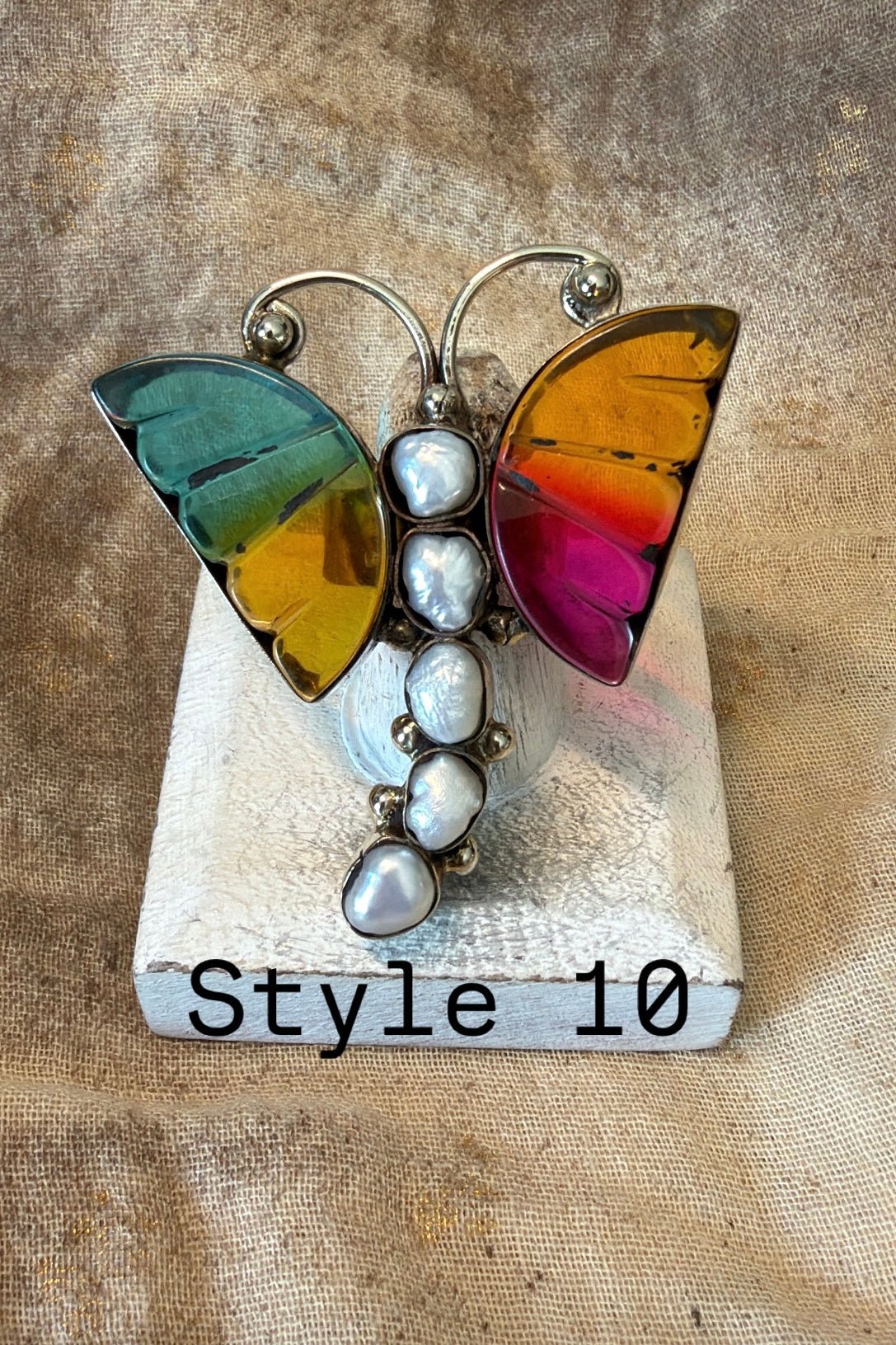 Flutterby With Genstones Ring - Boho Wanderlust Boutique Boho Wanderlust Boutique
