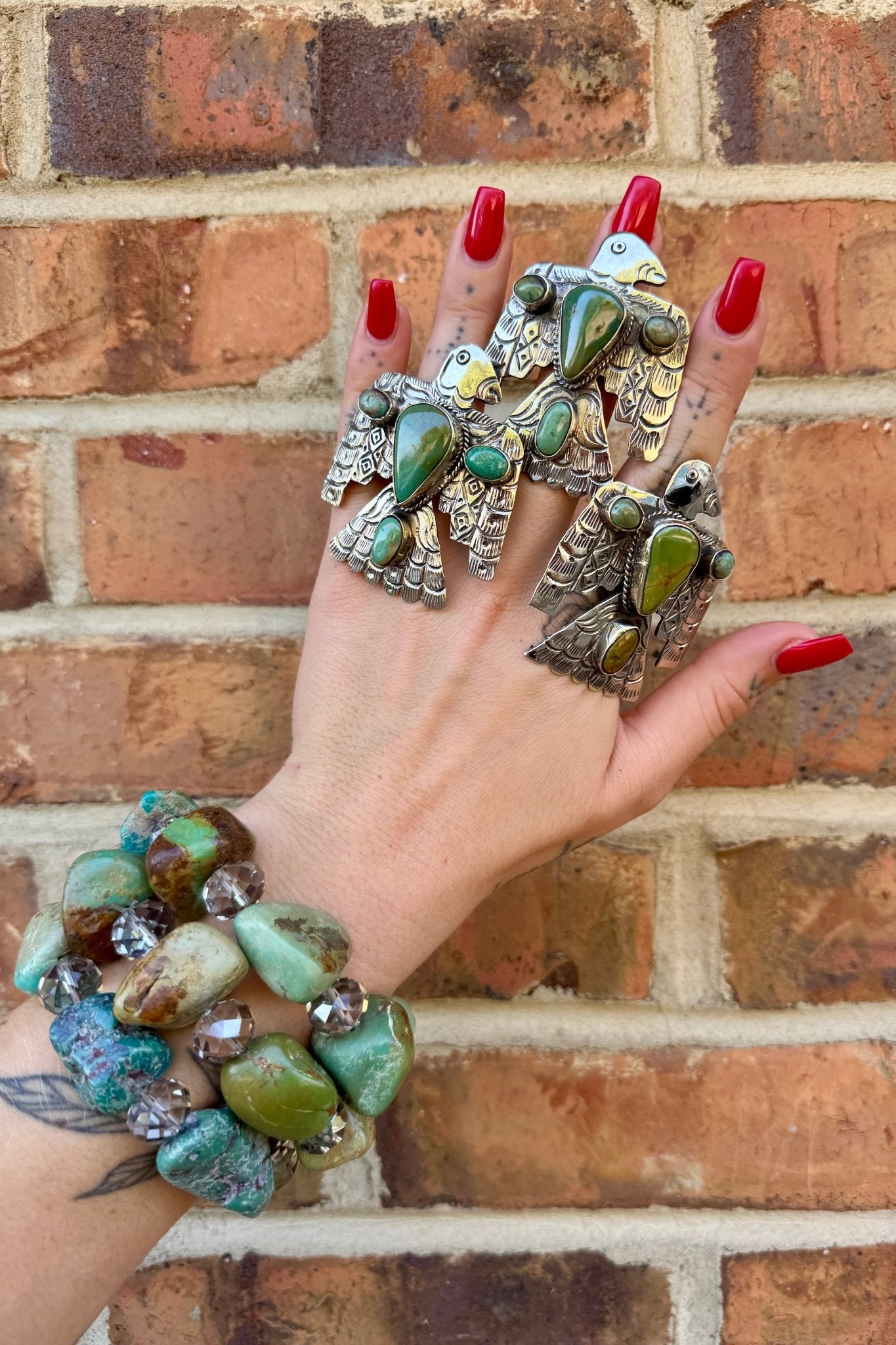 Free Bird Ring w/ Turquoise - ivyandlavyboutique ivyandlavyboutique