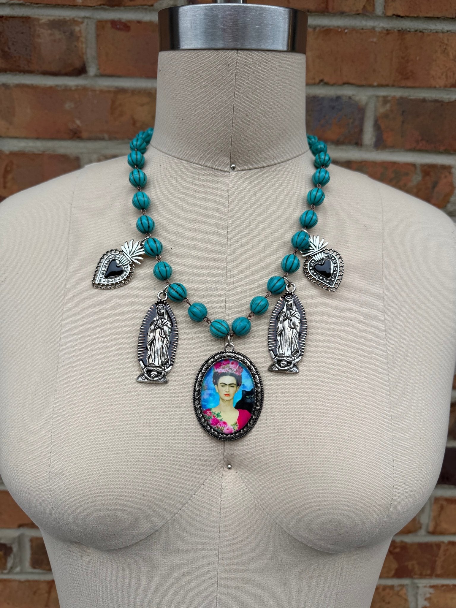 Frida in Blue Necklace - ivyandlavyboutique Beths Addiction