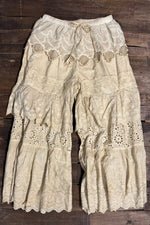 Frill Seeker Pant Tea Stain - ivyandlavyboutique Jaded Gypsy