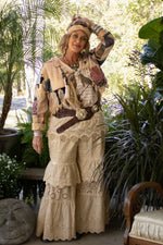 Frill Seeker Pant Tea Stain - ivyandlavyboutique Jaded Gypsy