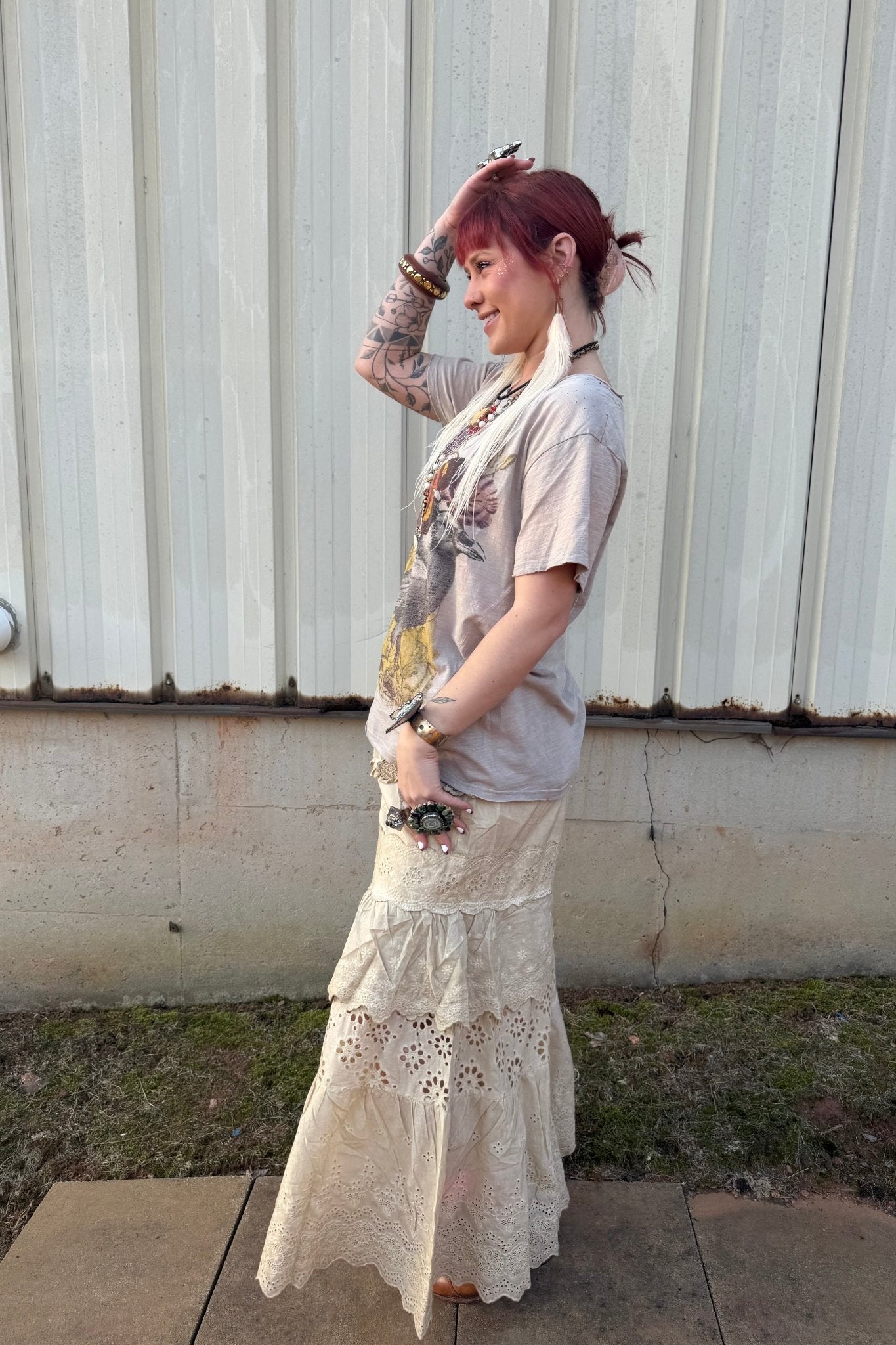 Frill Seeker Ruffle Pant in Tea Stain - ivyandlavyboutique Jaded Gypsy