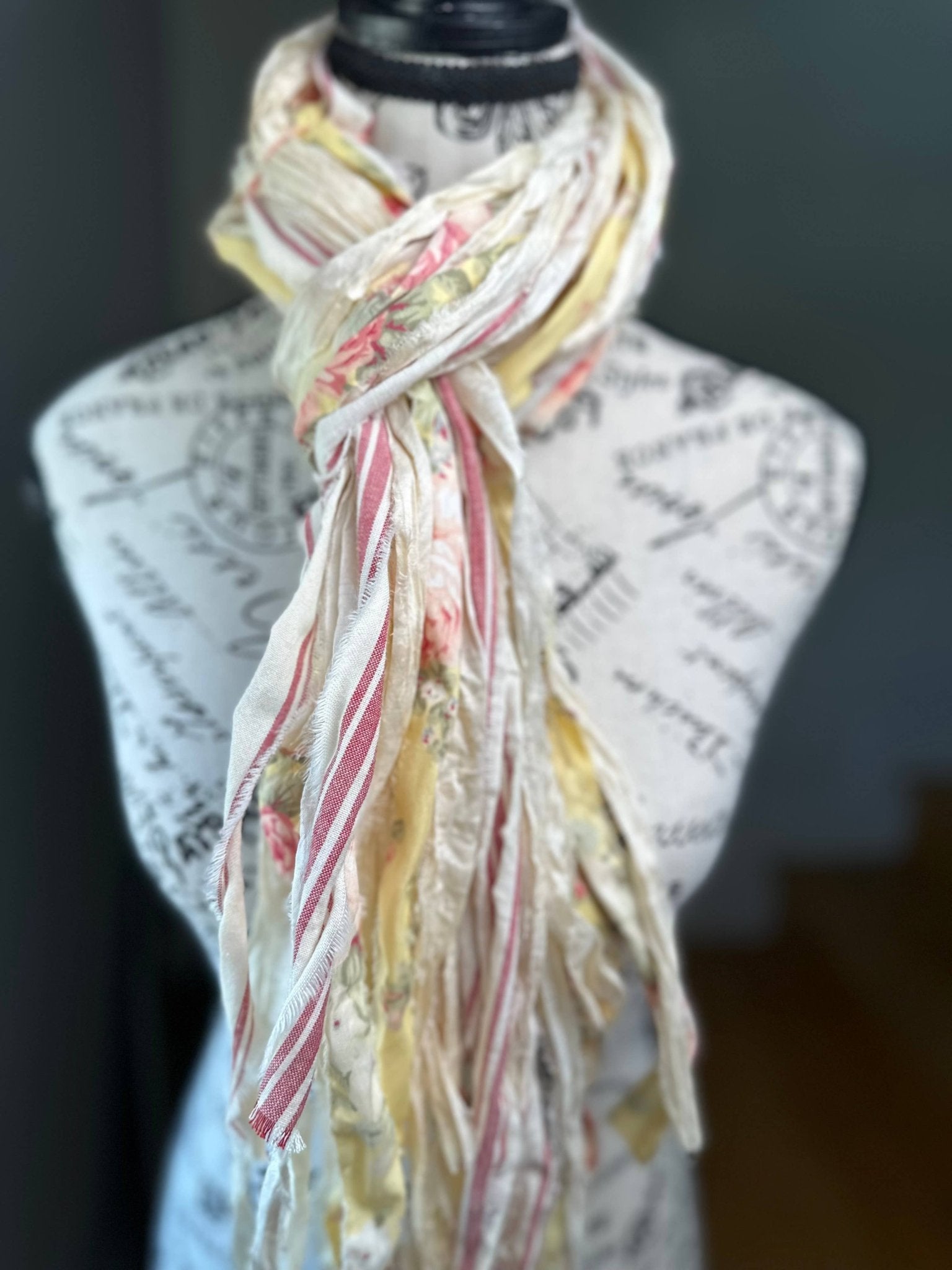 Fringe Scarf -Spring In Provence - ivyandlavyboutique The Curated Raven