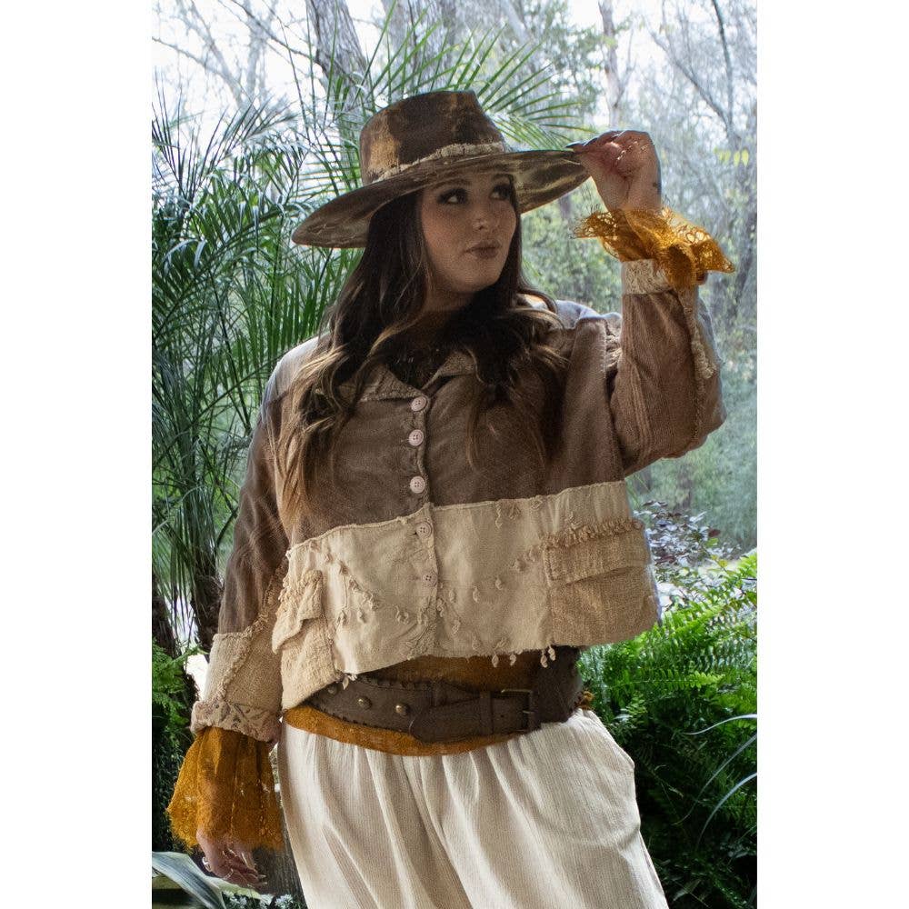 Garden Tea Lace Top - Golden - ivyandlavyboutique Jaded Gypsy