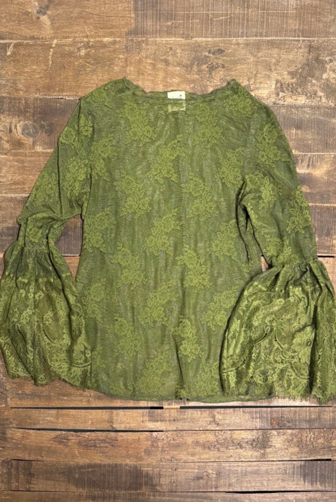 Garden Tea Lace Top - Olive - ivyandlavyboutique Jaded Gypsy