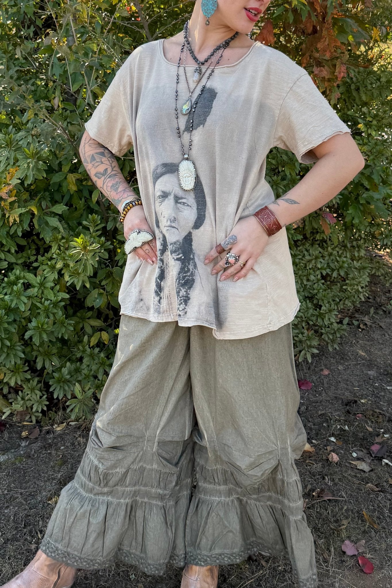 Gathered Together Bloomers in Chocolate - ivyandlavyboutique Jaded Gypsy