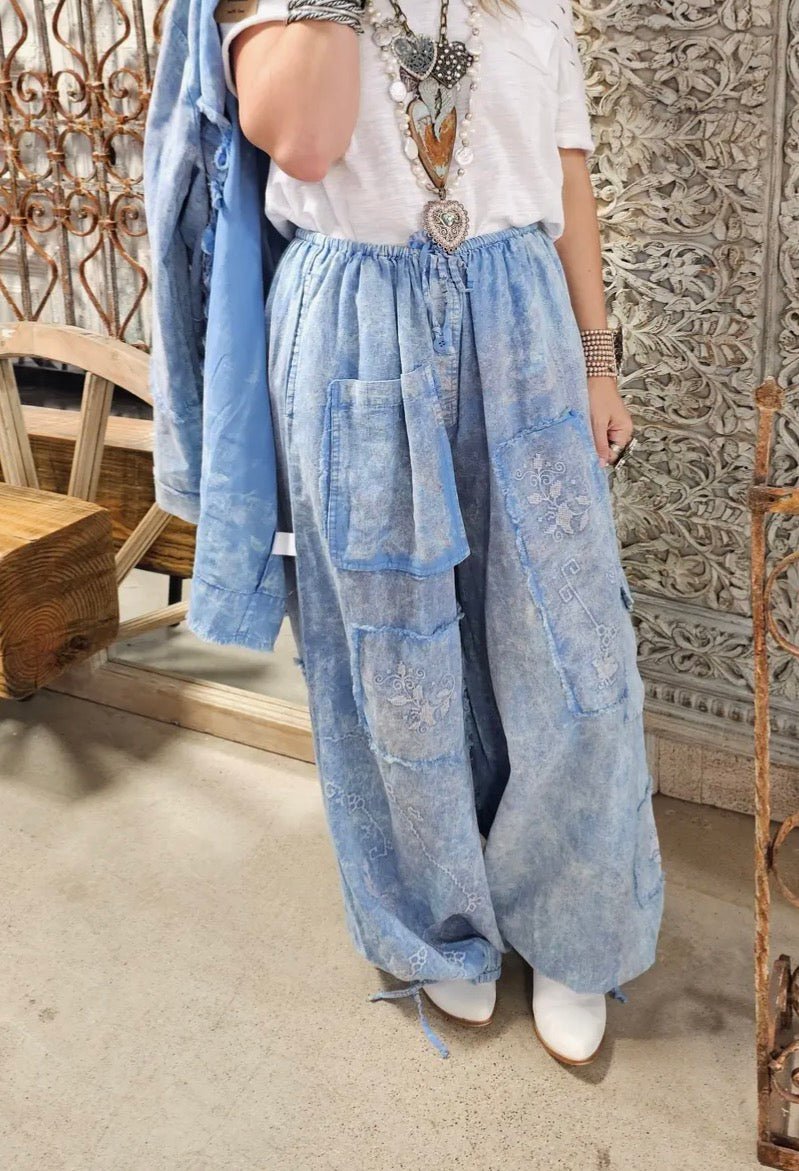 Genie Cross - stitch Pant - ivyandlavyboutique A Rare Bird Shop