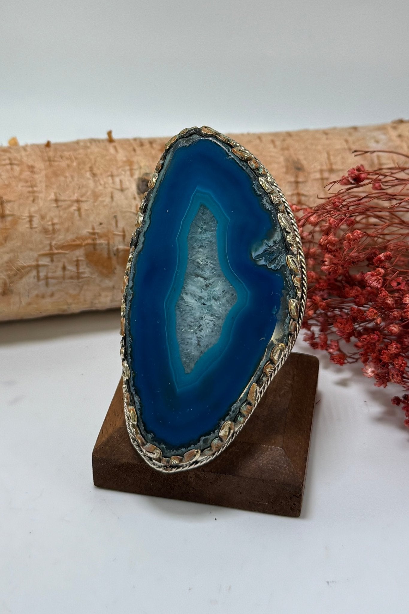 Geode Slab Ring BLUE - ivyandlavyboutique ivyandlavyboutique