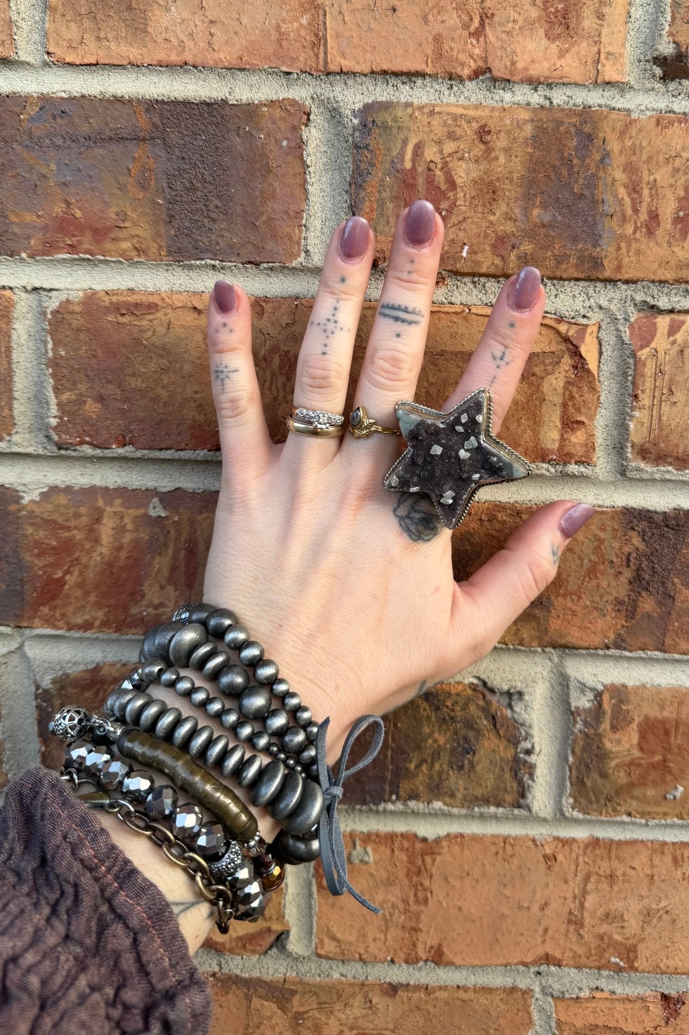 Geode Star Purple Ring 1 - ivyandlavyboutique ivyandlavyboutique