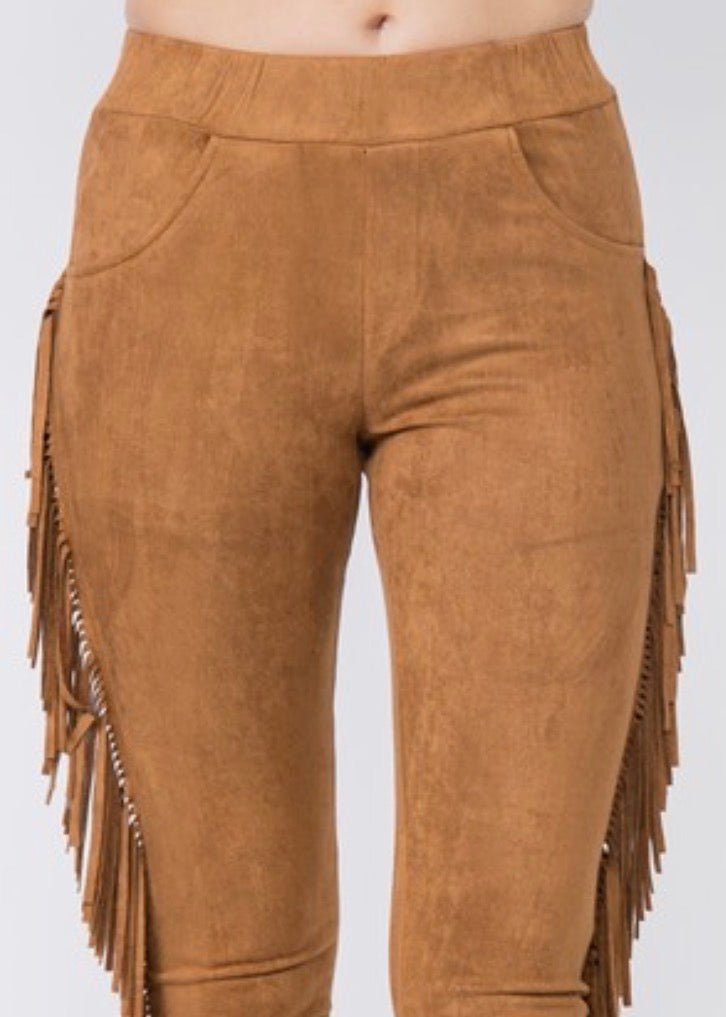 Giddy Up Suede Flares w/ Fringe - ivyandlavyboutique ivyandlavyboutique