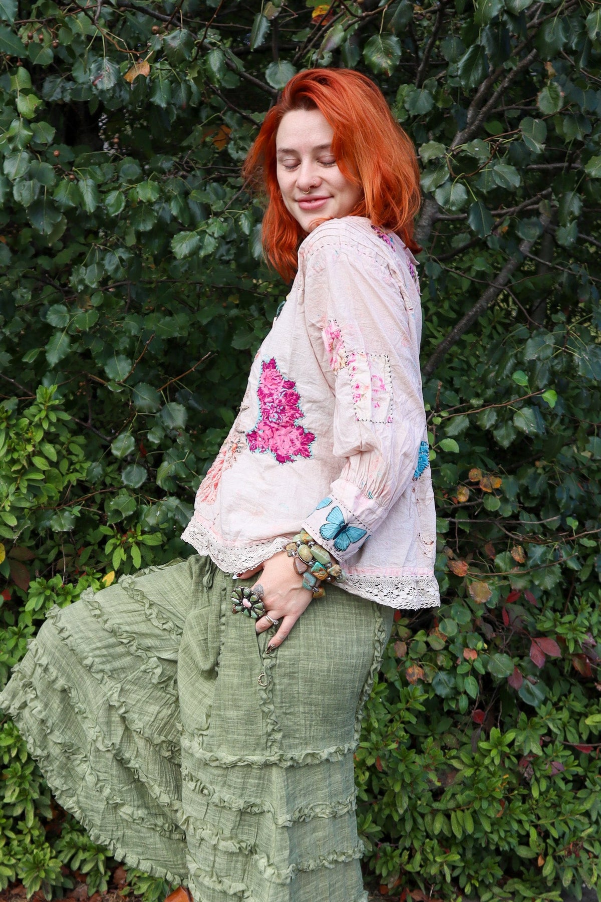 Gilded Bloom Top in Flutter - ivyandlavyboutique Jaded Gypsy