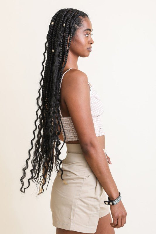 Gingham Smocked Bralette - ivyandlavyboutique Leto Accessories