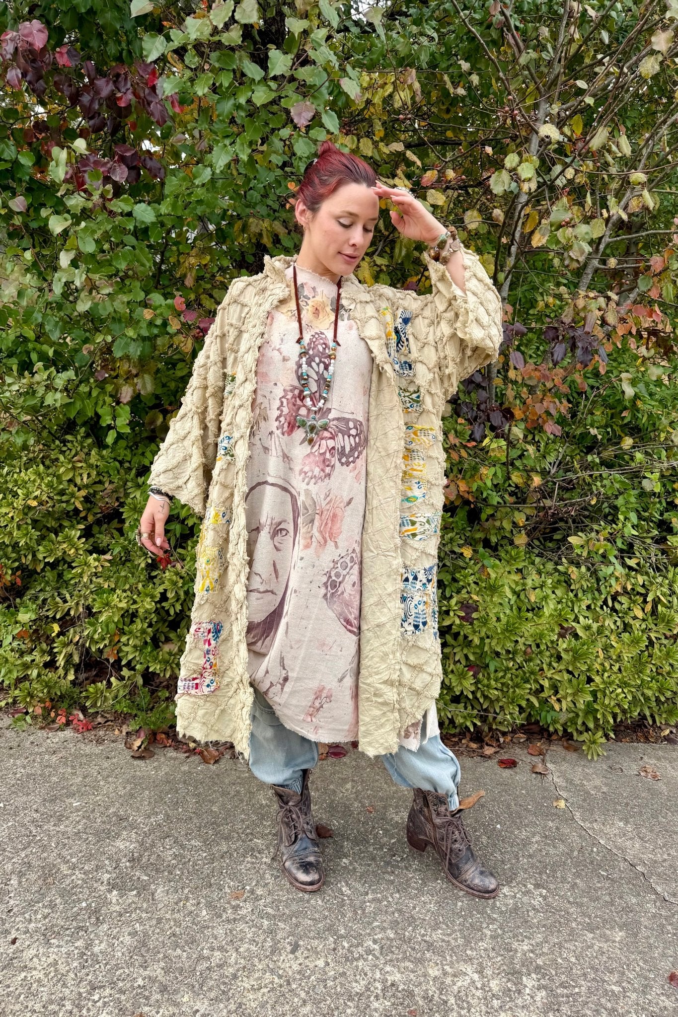 Golden Thistle Duster - ivyandlavyboutique Jaded Gypsy