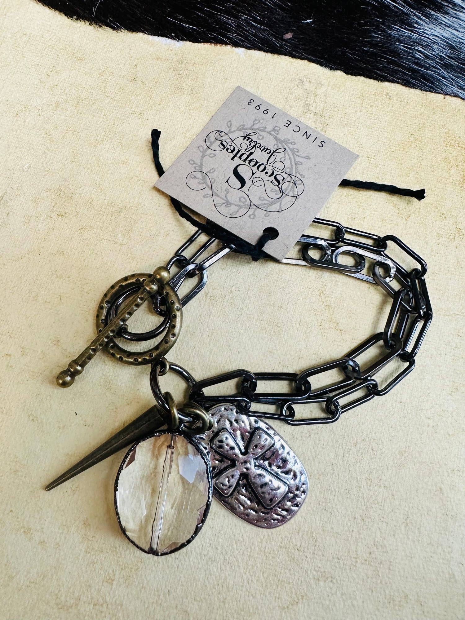 Gorgeous Gunmetal Crystal - ivyandlavyboutique Scooples Jewelry