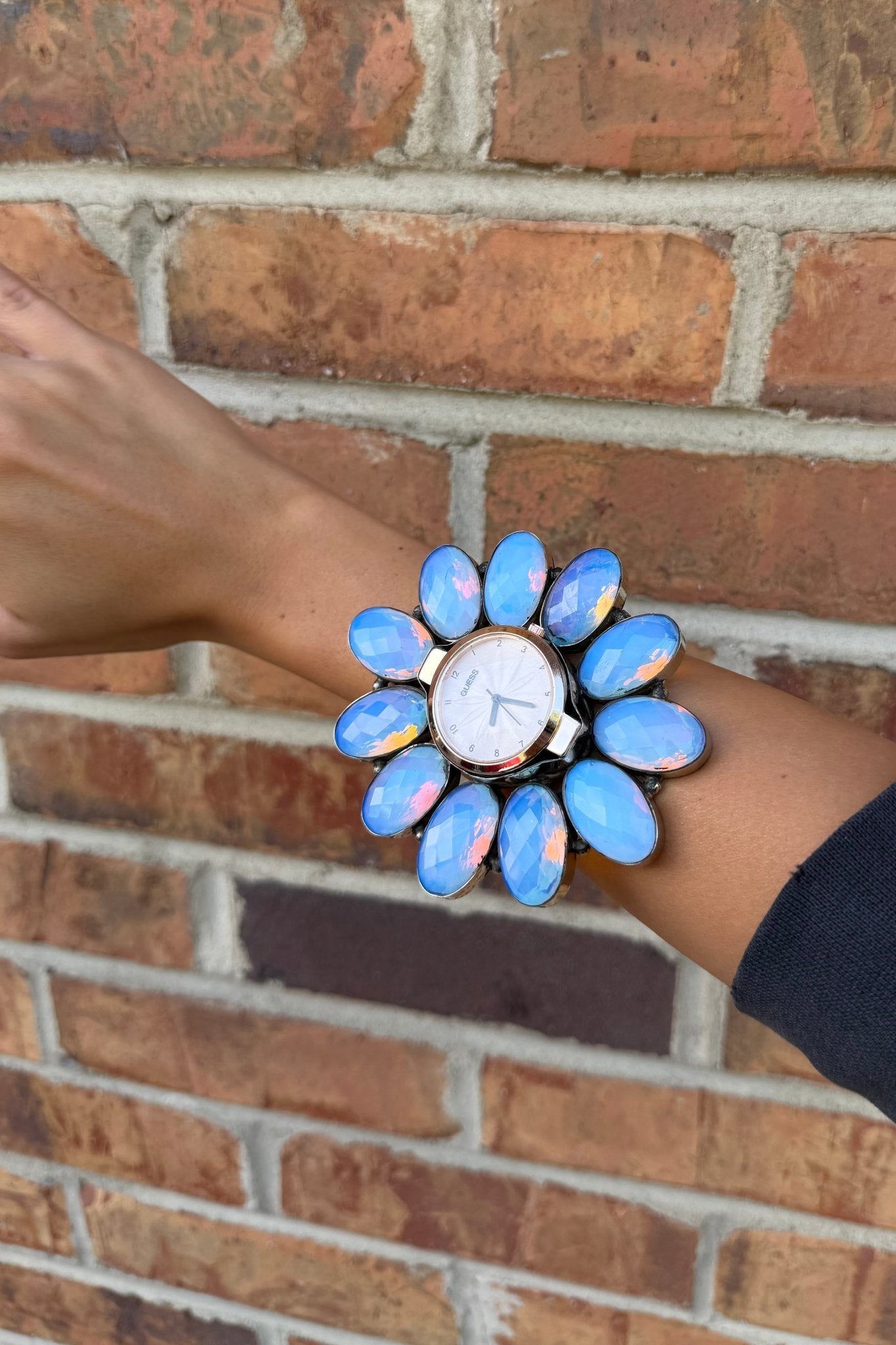 GUESS Watch Cuff/Crystal Opal - ivyandlavyboutique ivyandlavyboutique