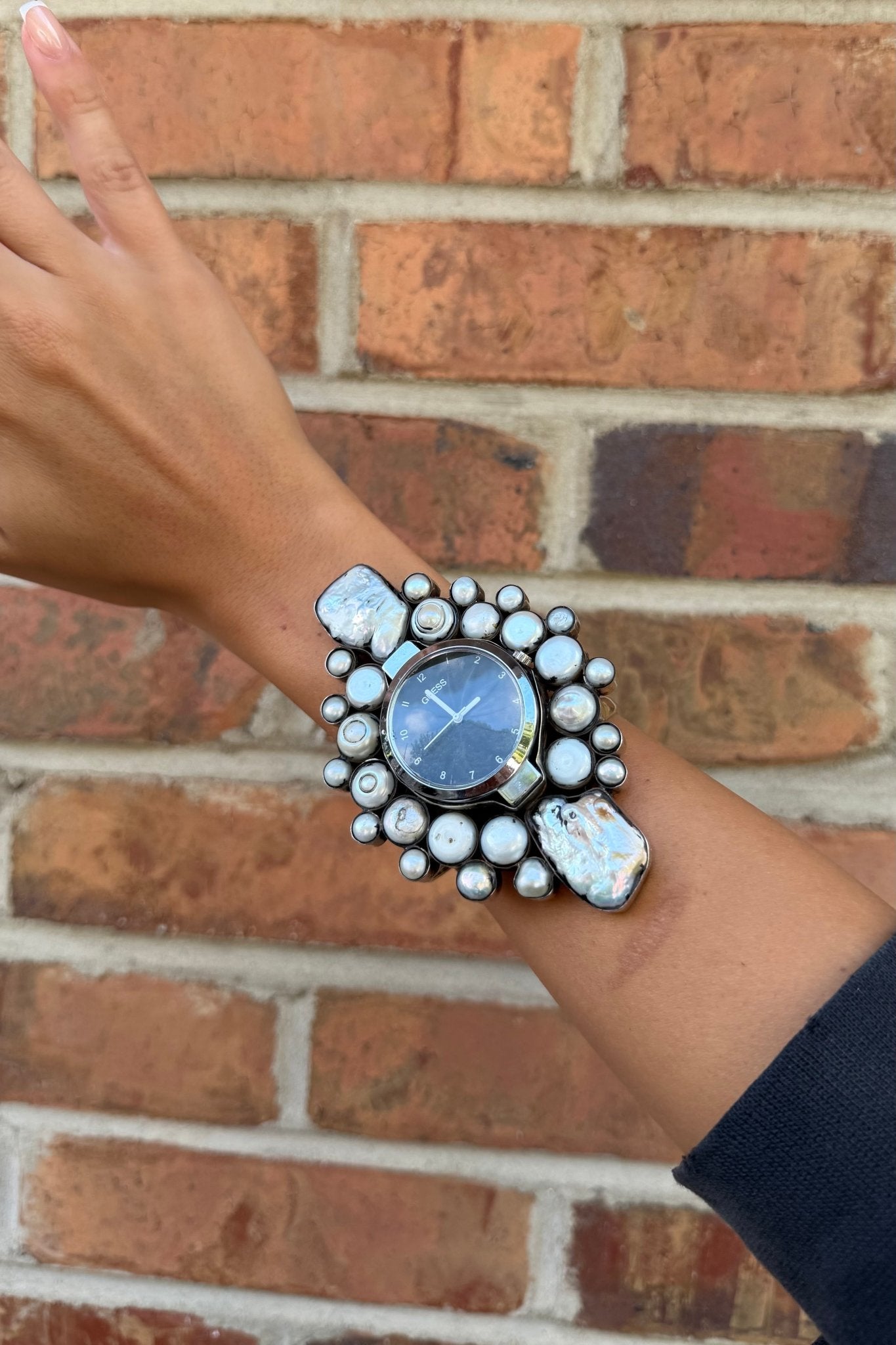 GUESS Watch Cuff/Pearls - ivyandlavyboutique ivyandlavyboutique