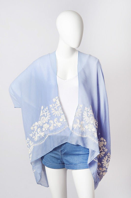 Gwens Embroidered Stitch Kimono - ivyandlavyboutique Leto Accessories