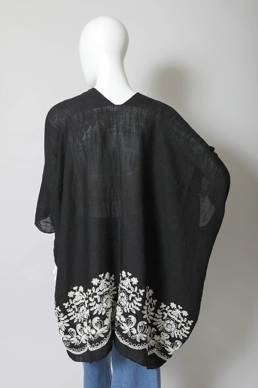Gwens Embroidered Stitch Kimono - ivyandlavyboutique Leto Accessories