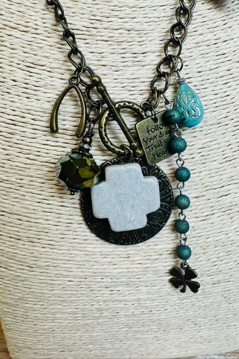 Gypsy Blues Treasures Necklace - ivyandlavyboutique Scooples Jewelry