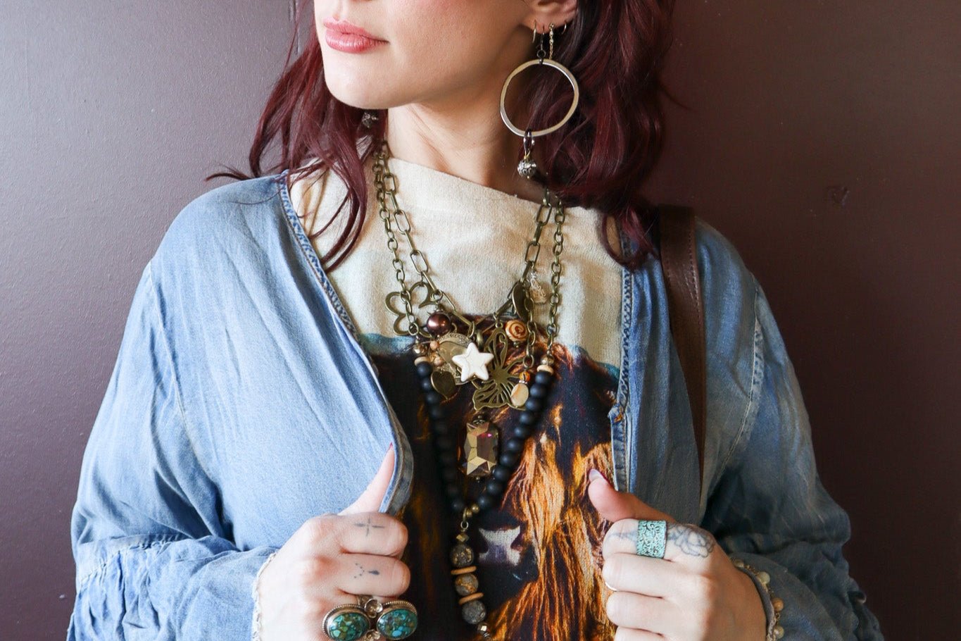 Gypsy Junk Necklace in Natural - ivyandlavyboutique Scooples Jewelry