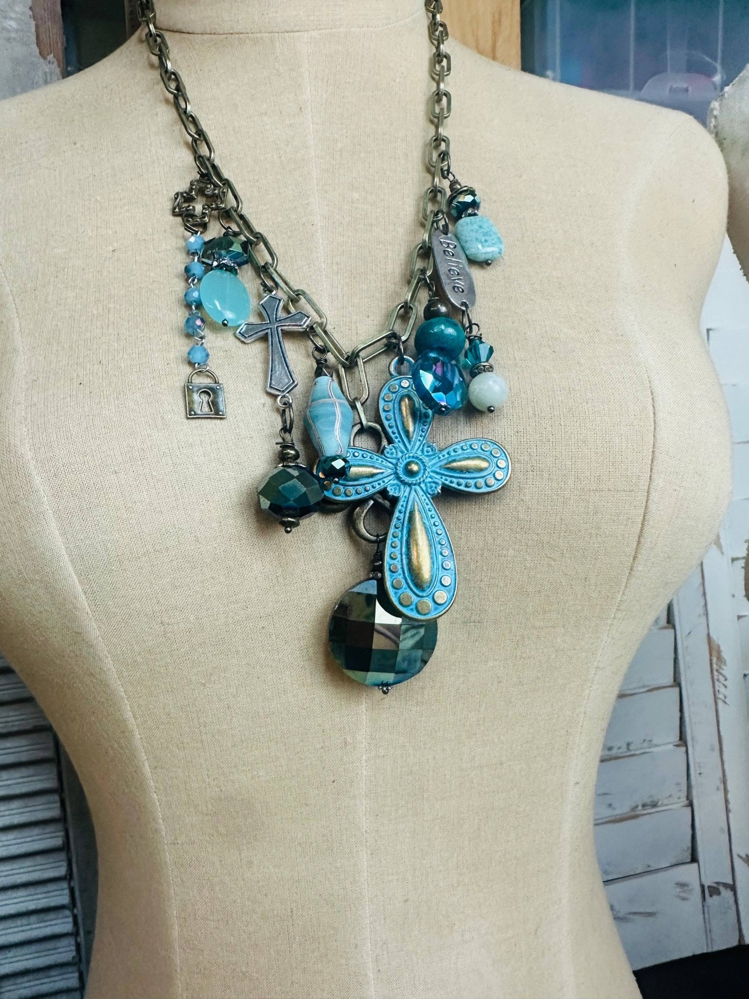 Gypsy Junk Original - Blues Neck - ivyandlavyboutique Scooples Jewelry