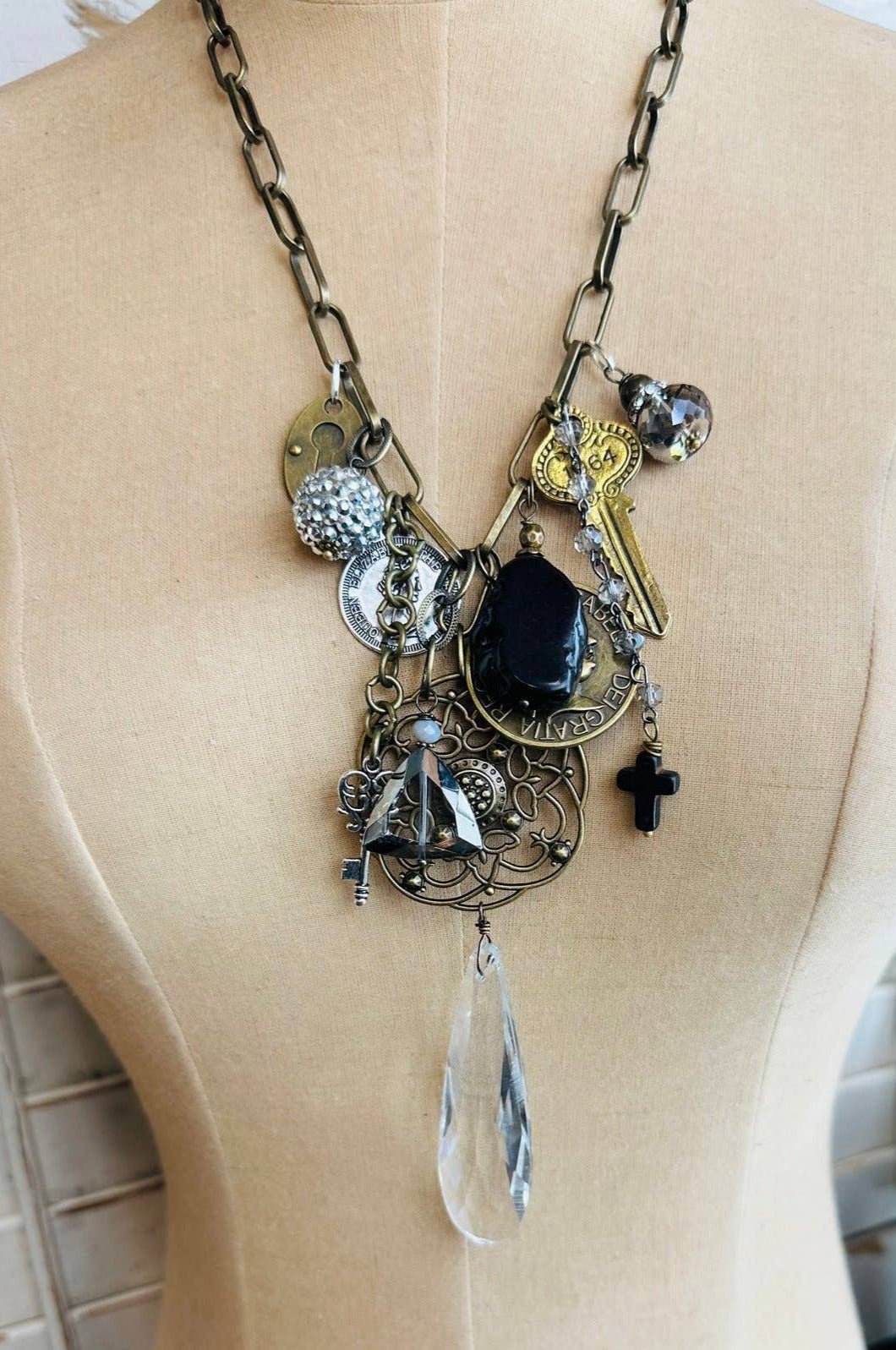 Gypsy Junk Original Necklace in Black Combo - ivyandlavyboutique Scooples Jewelry