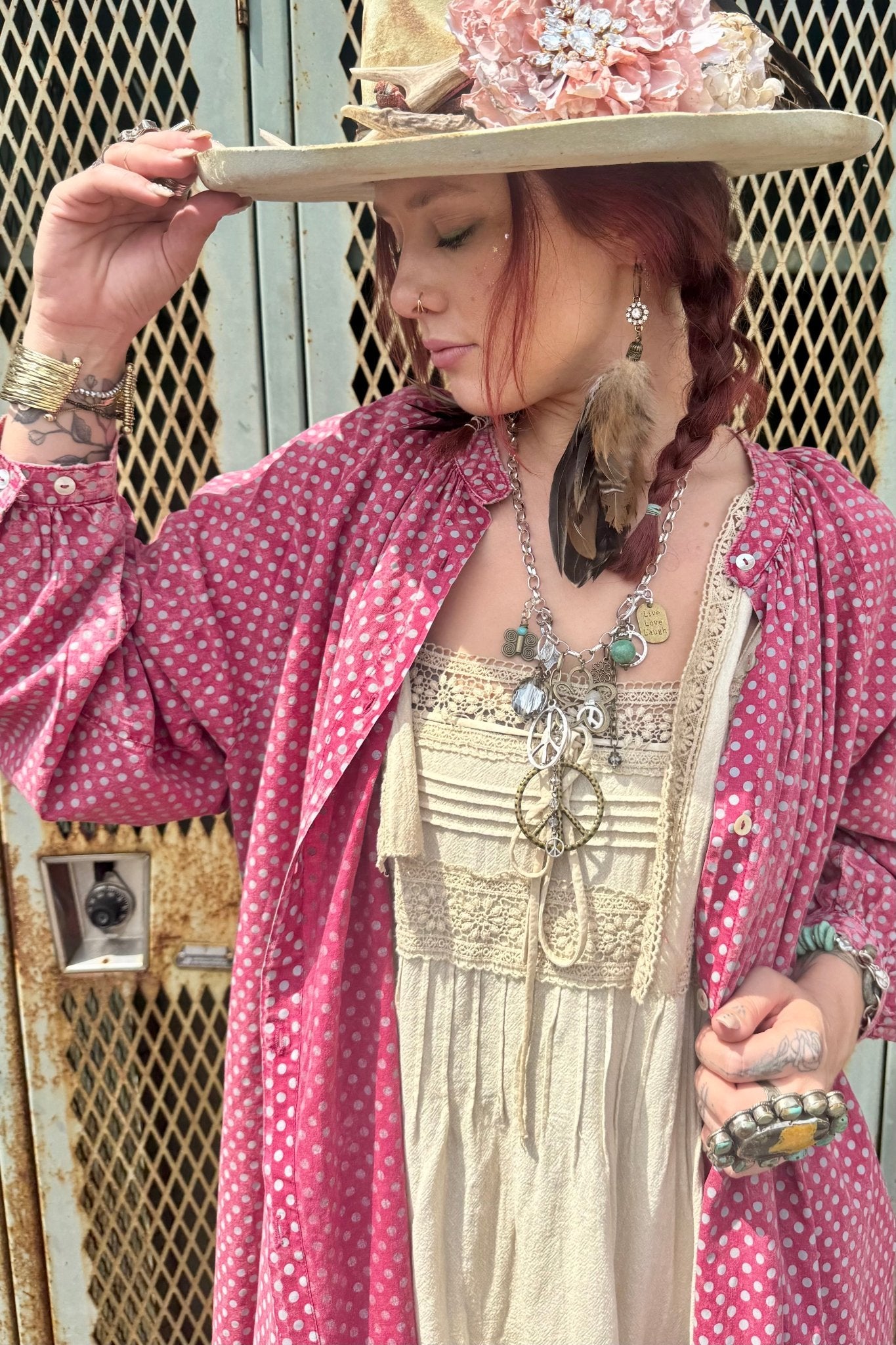 Gypsy Junk Originals Peace Necklace - ivyandlavyboutique Scooples Jewelry