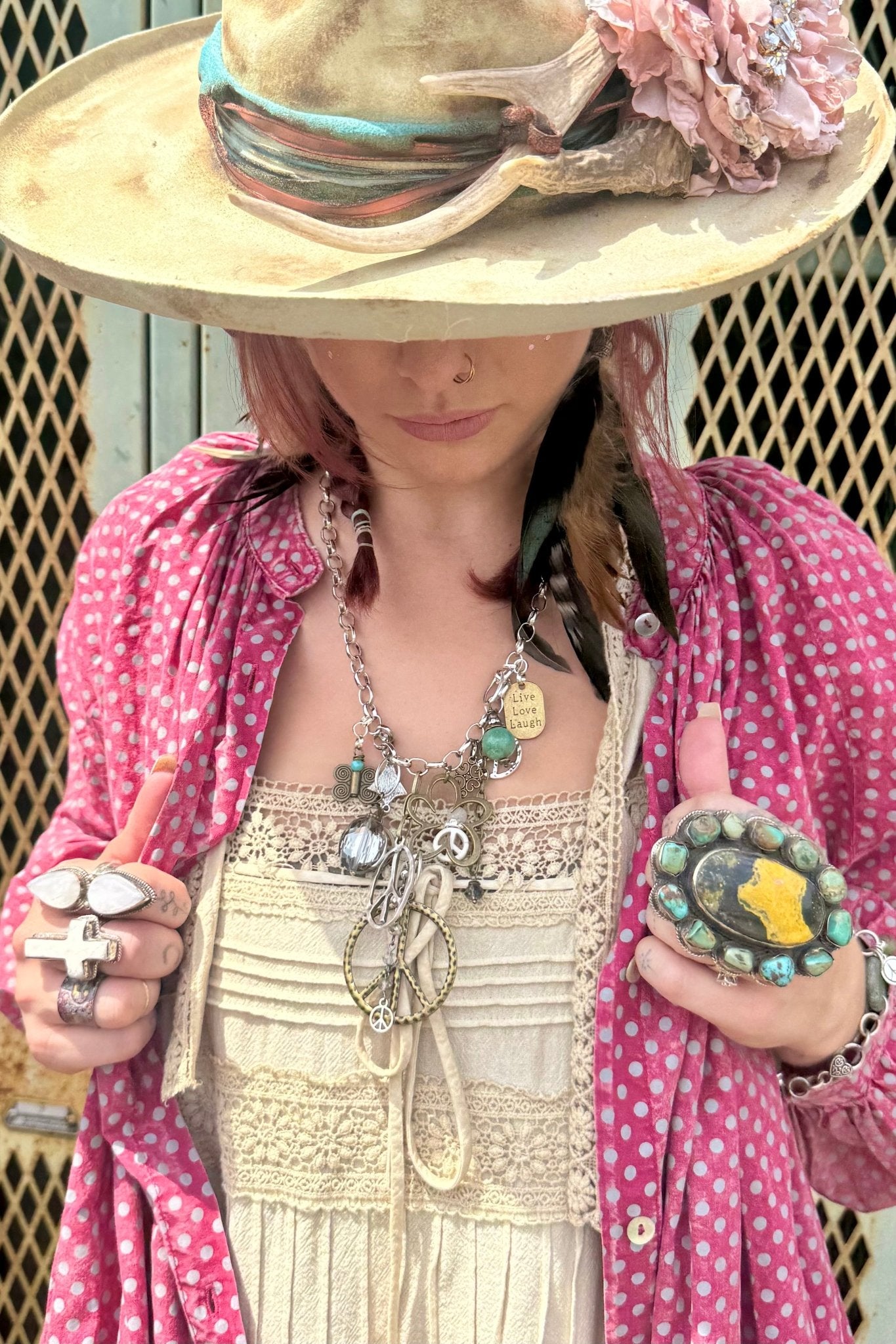 Gypsy Junk Originals Peace Necklace - ivyandlavyboutique Scooples Jewelry