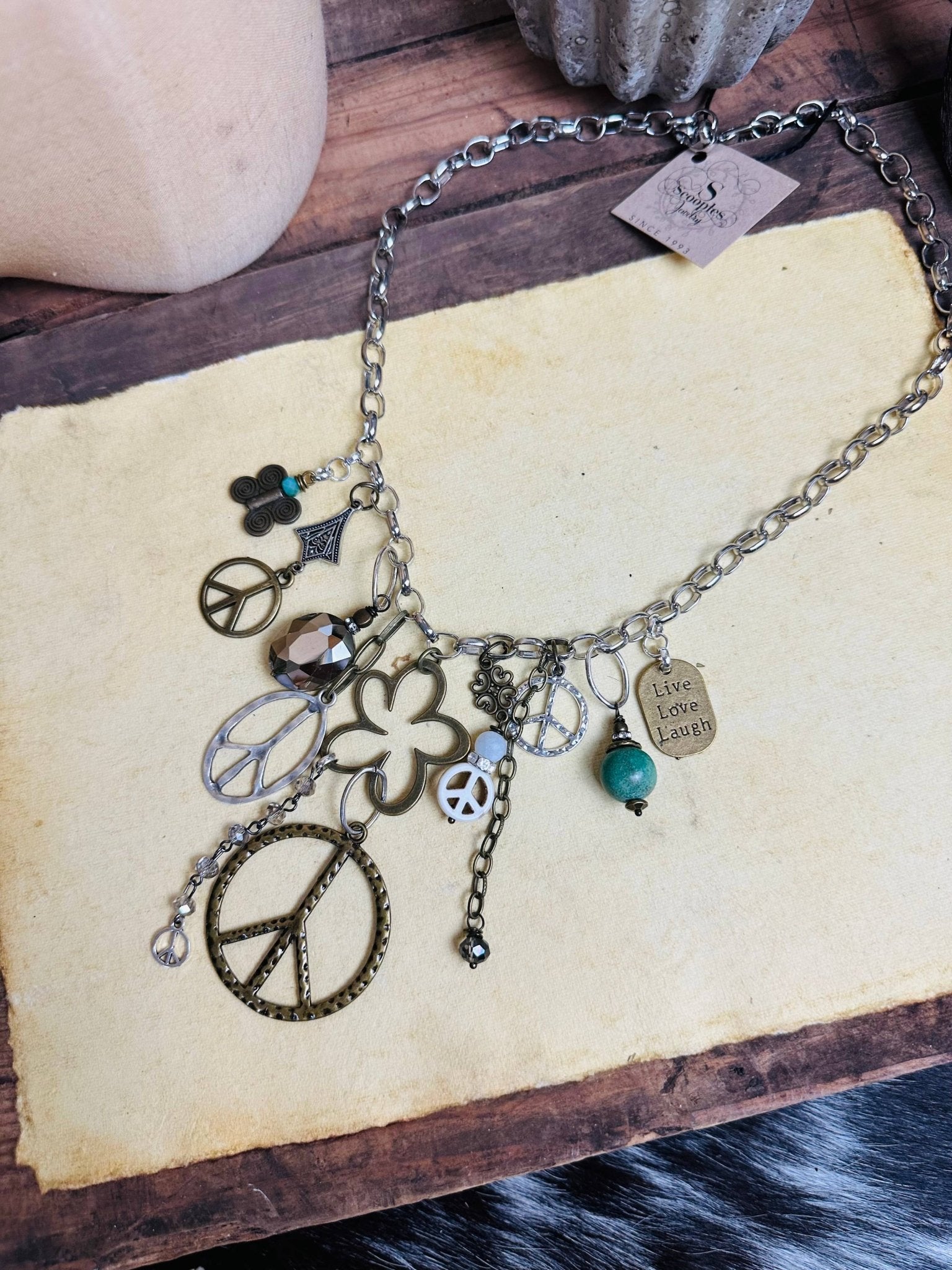 Gypsy Junk Originals Peace Necklace - ivyandlavyboutique Scooples Jewelry