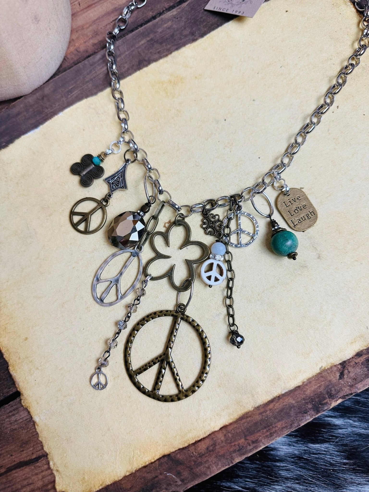 Gypsy Junk Originals Peace Necklace - ivyandlavyboutique Scooples Jewelry
