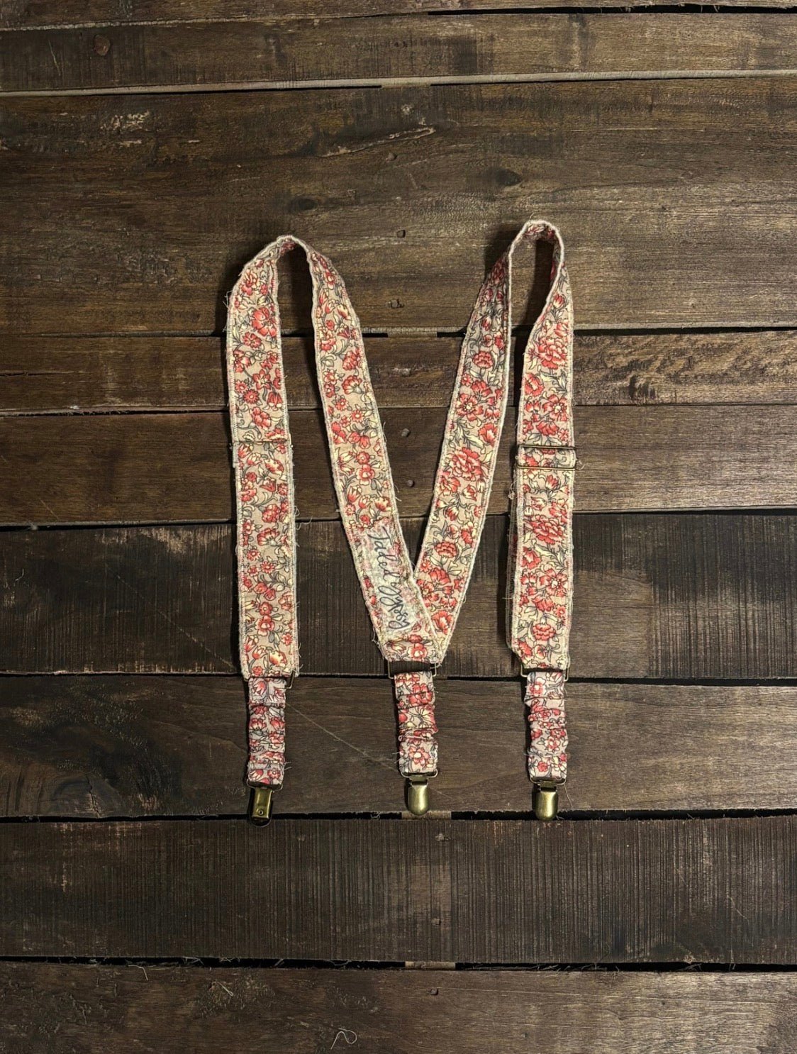 Gypsy Suspenders in Red Floral - ivyandlavyboutique Jaded Gypsy