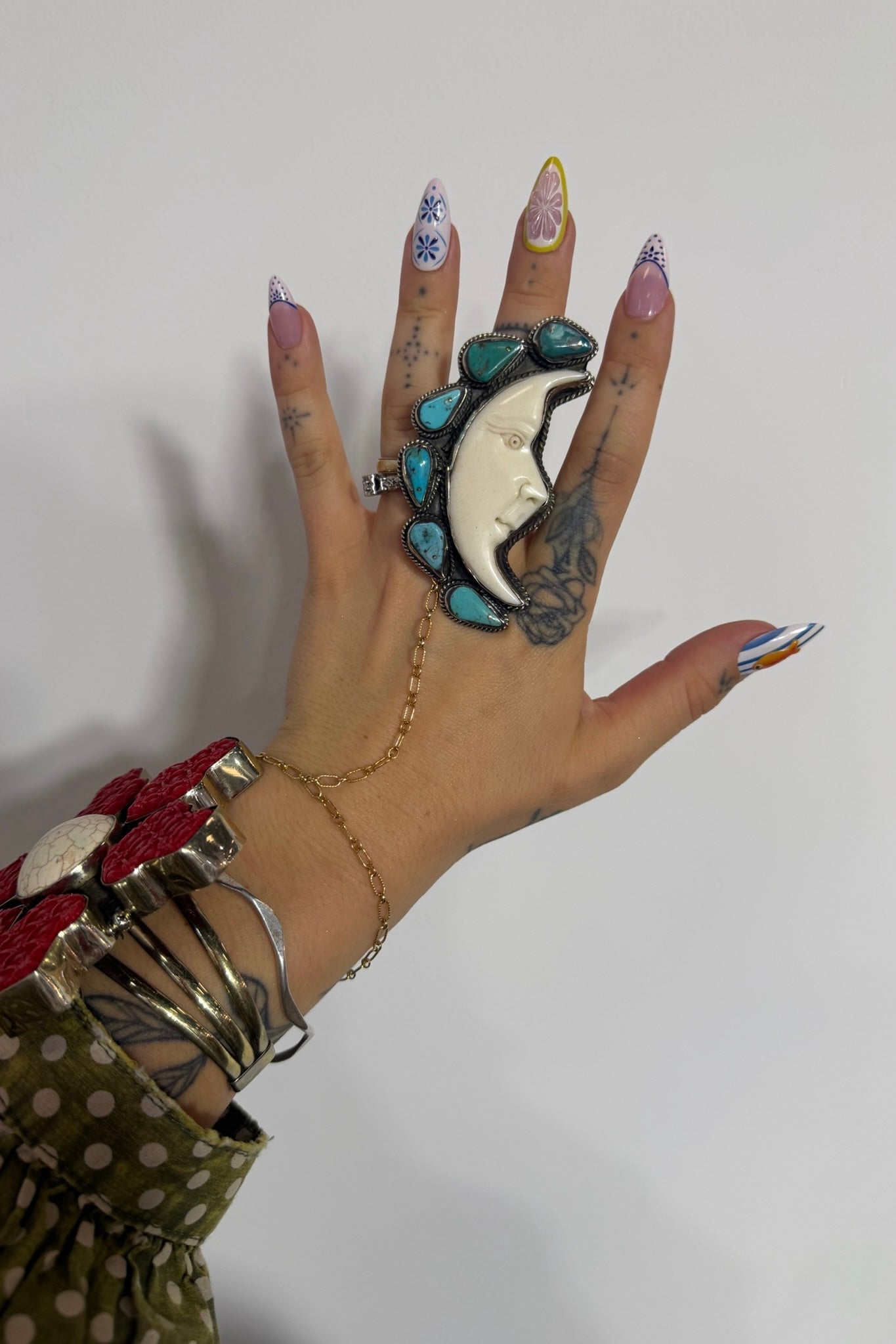 Half Moon TurquoiseRing - ivyandlavyboutique ivyandlavyboutique